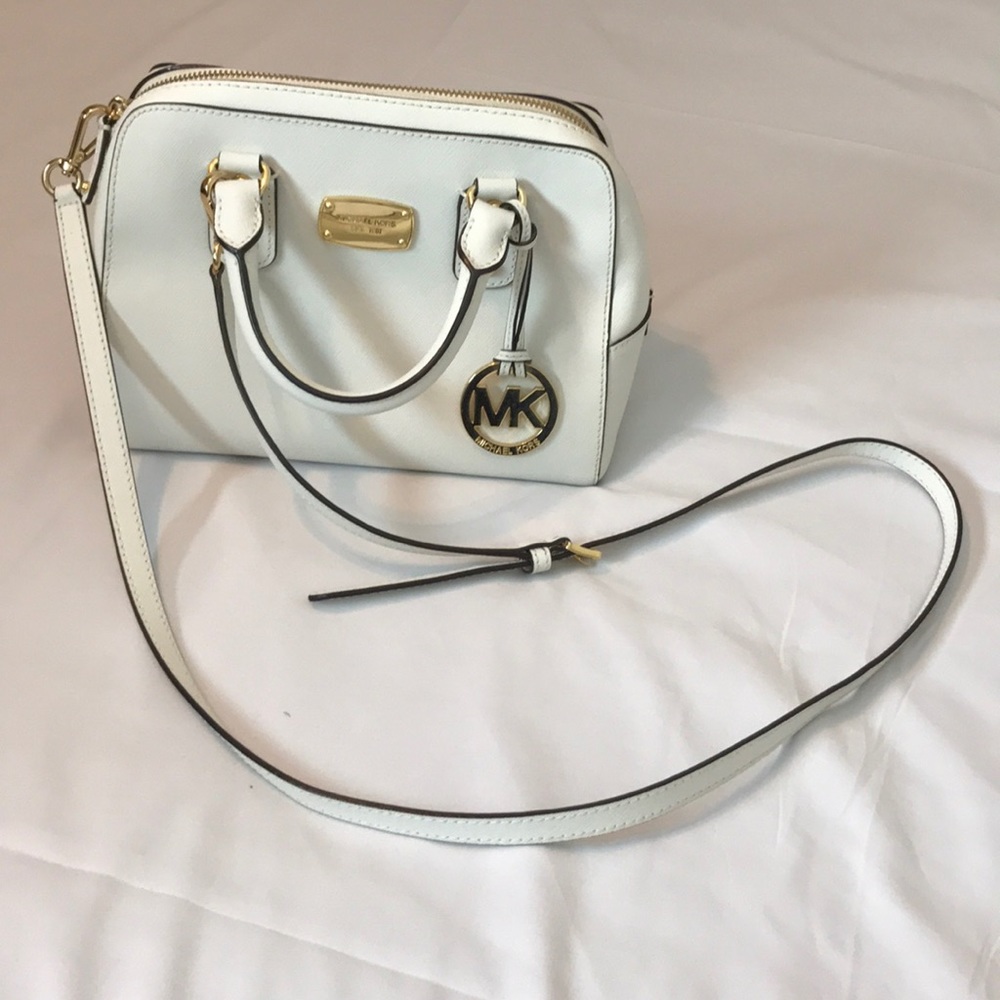 White Michael Kors Crossbody/Handbag Multi-way Use